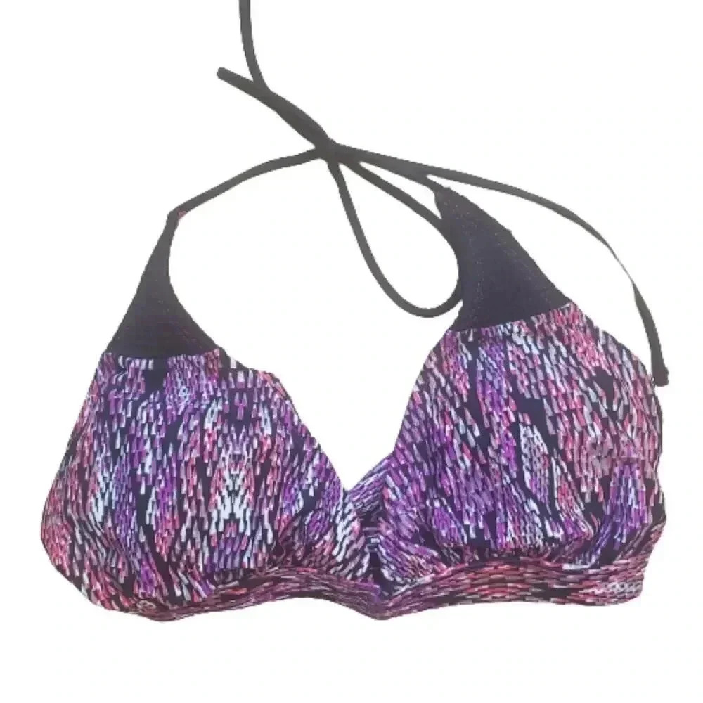 George purple and black bikini top Size Large (12-14)